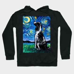 Black and White English Springer Spaniel Night Hoodie